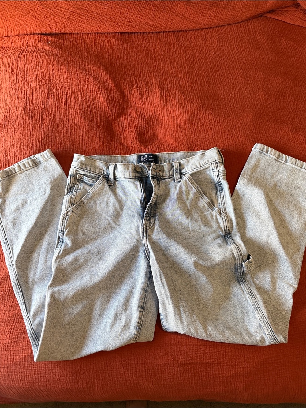 GAP Woman’s 90’s Loose Light Wash Jeans - Pale Blue
